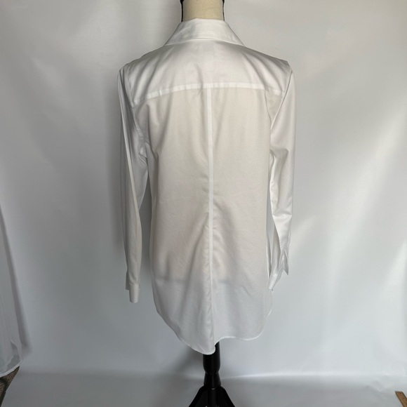 Chico's White tailored long sleeve button up no iron Blouse size 0 small medium - Picture 13 of 16